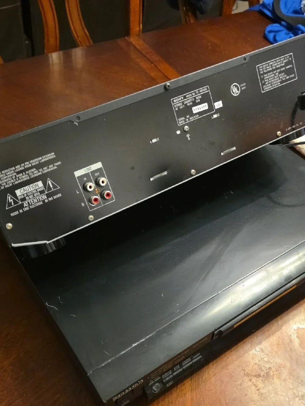 Sony Black Dual Cassette Player with LED Display
